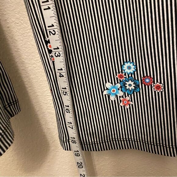 Wonder Nation Striped Jumpsuit floral Romper bodysuit stretchy jersey XL 14/16 - Picture 8 of 11